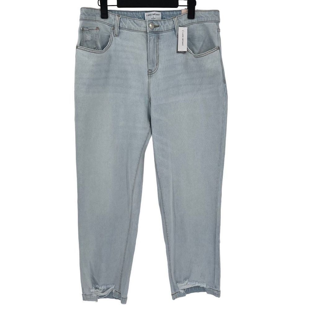 Lane Bryant Authentic Straight Ankle Mid Rise Jean Flex Magic Waistband Women 14